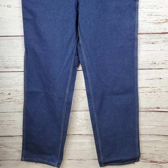 Carhartt Loose Original Fit Straight Leg Work Dungaree Men 38X36 Blue B13DST NWT - Picture 3 of 9